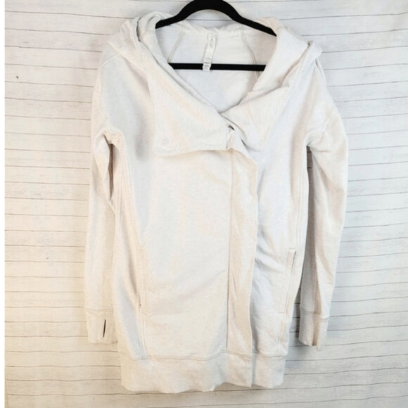 Lululemon Wrap Up Jacket in Heathered Angel Off White, sz 6 - Picture 1 of 16